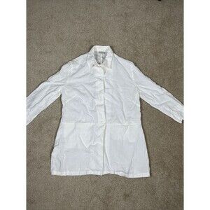 TINTORERTTO Women’s White Blazer Jacket With Two Front Pocket 100% Linen Size XL